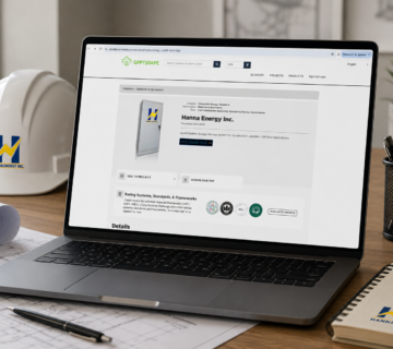 Hanna Energy PowerRack 48/14 battery energy storage system listed on ecomedes Canada for engineers, consultants and project teams 